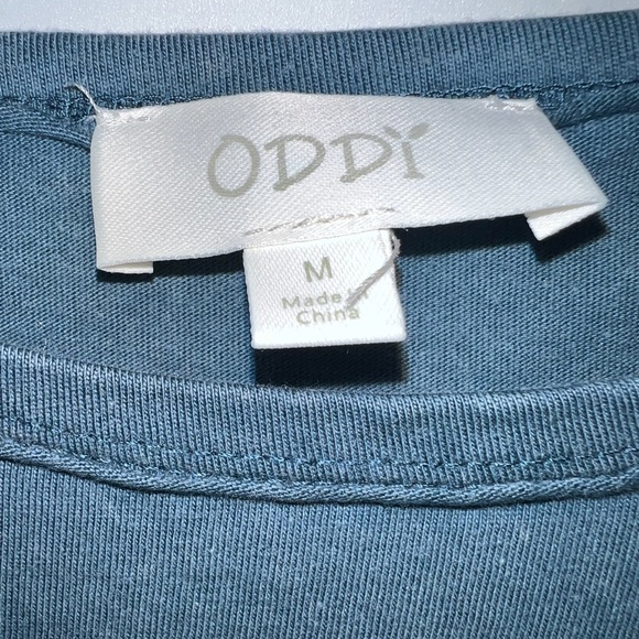 Oddy boxy oversized blue tshirt, with leopard stars, size M - Picture 3 of 7